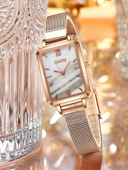 Reloj suizo de lujo Gaiety™ + Brazalete de esmeraldas