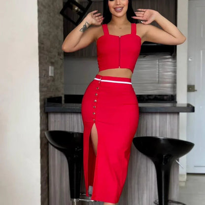 Conjunto de falda y blusa 2132